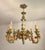 Vintage Louis XV Silvered Gold-Plated Leaf Carved Wood Eight Light Chandelier with Floral Motifs, Italy, 1920s, Set of 2 For Sale - Image 15 of 18