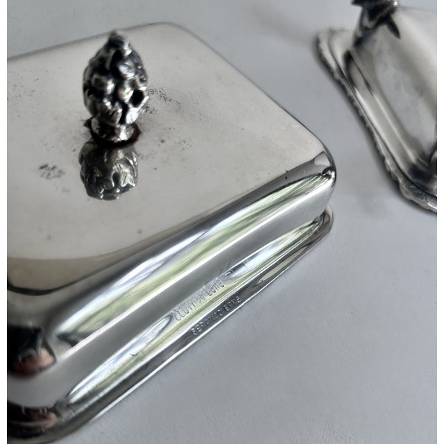 Vintage Seranco Silver Plate Covered Butter Dish For Sale - Image 16 of 18