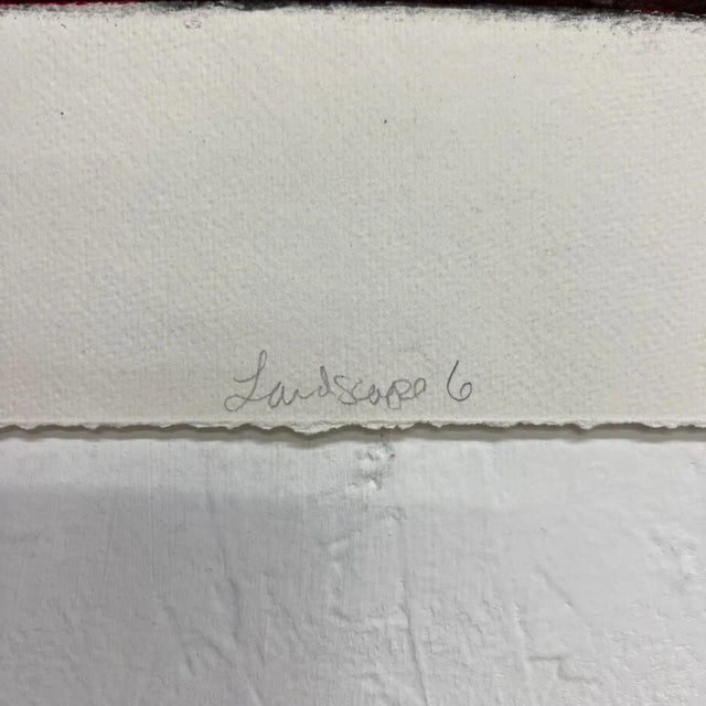 Abstract June 1998 Art by Gina Kail Monoprint Scenic Abstract Landscape 6 For Sale - Image 3 of 9