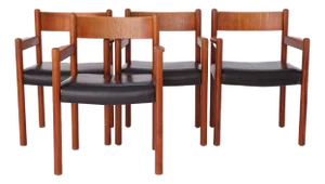 Vintage Danish Teak Armchairs, 1960s, Set of 4