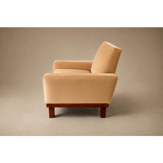 Brazilian Modern Armchair in Rosewood and Honey-Camel Mohair, 1960s For Sale - Image 15 of 16