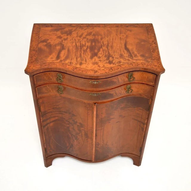 Wood Antique Edwardian Inlaid Satinwood Cabinet, 1900s For Sale - Image 7 of 12