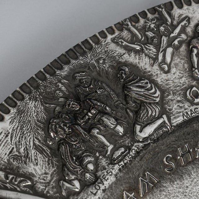 19th Century Victorian Silver Plated Shakespeare Charger, Elkington, 1850s For Sale - Image 17 of 18