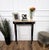 1950s Mid-Century Italian Wood Brass Wall Console Table with Marble Top, 1950s For Sale - Image 5 of 10