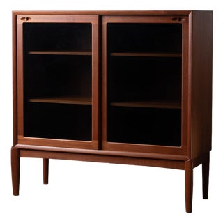 Teak Sliding Door Bookcase by Henry Walter Klein, 1960s For Sale