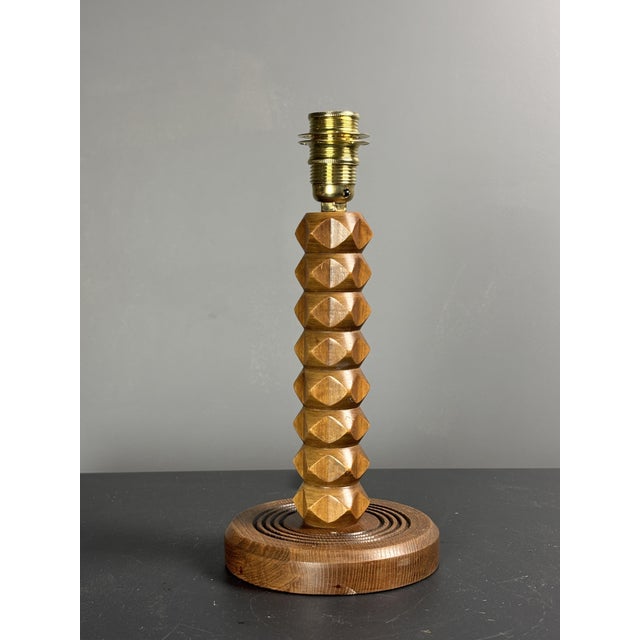 Wonderful small French table lamp in the style of Charles Dudouyt, 1950s. This table lamp is in great vintage condition...