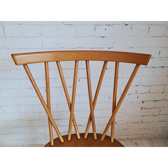 Vintage Candlestick Dining Chairs in Elm and Beech by Lucian Ercolani for Ercol, 1960s, Set of 2 For Sale - Image 12 of 18