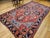Antique Persian Heriz Serapi Gallery Rug, Hand-Knotted Wool, Geometric Medallion Pattern, Red & Blue, 7x12 For Sale - Image 11 of 11