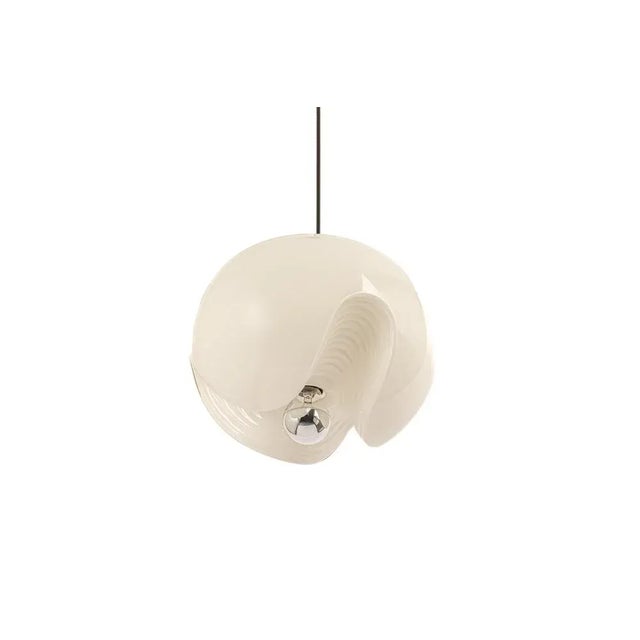 Red Large German Opal Glass Pendant Light by Peill & Putzler, 1970s For Sale - Image 8 of 11