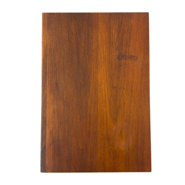 Merton Gershun for Dillingham Esprit Walnut Nightstand – Mid-Century Modern Side Table With Open Shelf For Sale - Image 10 of 10