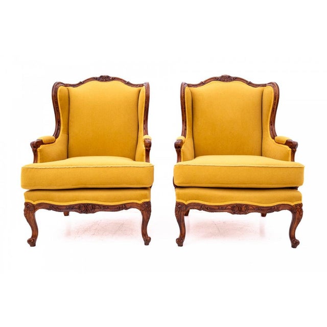 Set of Vintage French Wing Chairs, 1920 For Sale - Image 14 of 14