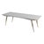 White "Vanquish" Desk With Bronze and Stainless Steel, Handmade For Sale - Image 8 of 8