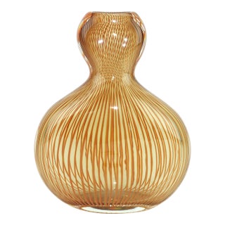 Peter Secrest Art Glass Op Art Vase, 2001 For Sale