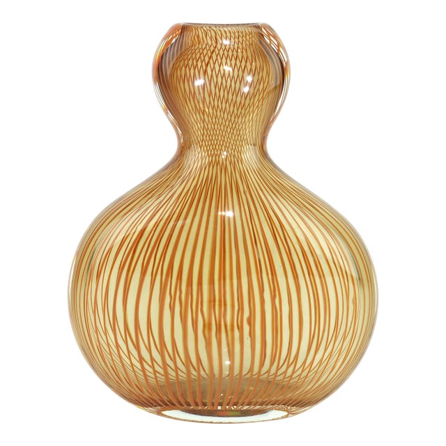 Peter Secrest Art Glass Op Art Vase, 2001 For Sale