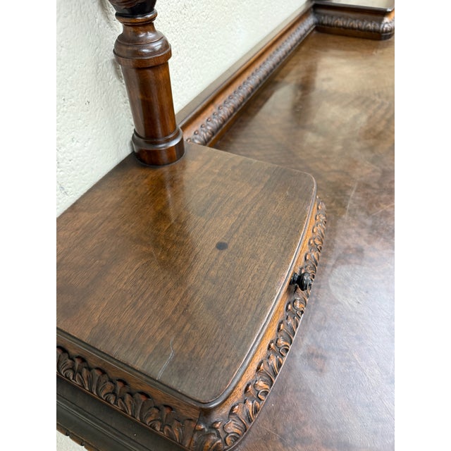 Antique Berkey & Gay Mahogany Vanity or Kneehole Desk For Sale - Image 12 of 18