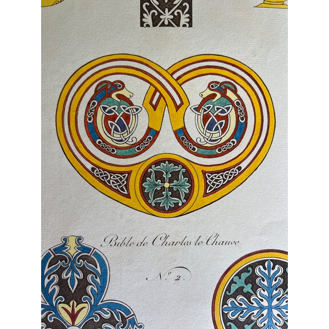 Mid 19th Century Etching Reproduction of Vases and Ornaments of the 9th Century by French Artist Nicolas Xavier Willemin For Sale - Image 4 of 7