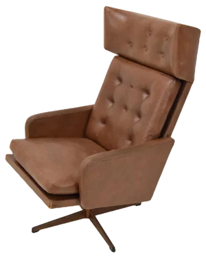 Mid-Century Leatherette Rotatable Armchair, 1960s