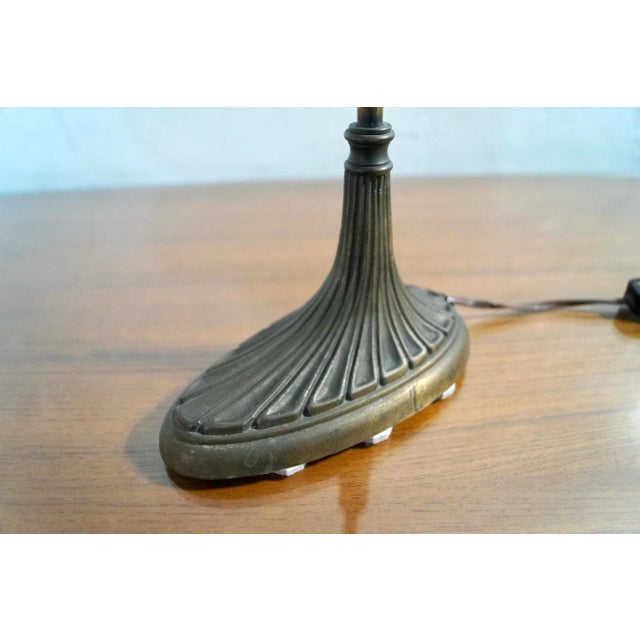1930’s Art Nouveau Solid Brass Desk Lamp For Sale - Image 9 of 12