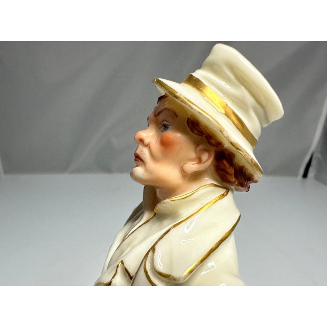19th Century Antique Royal Worcester Figurine: Paddy Irishman, James Hadley, 1868 For Sale - Image 5 of 10