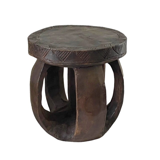 Wood African Baga Low Stool Guinea-Bissau For Sale - Image 7 of 8
