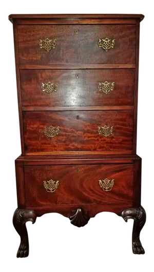 Early 20c Irish Georgian Style Mahogany Tall Boy