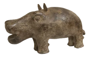 Vintage African Bronze Hippo