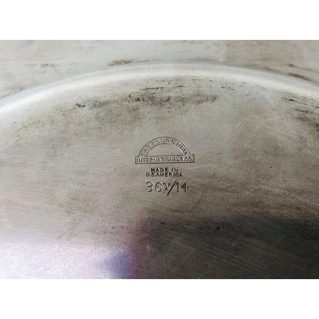 1950s Vintage International Silver Company Barbour s.p. Co. Serving Tray For Sale - Image 5 of 6
