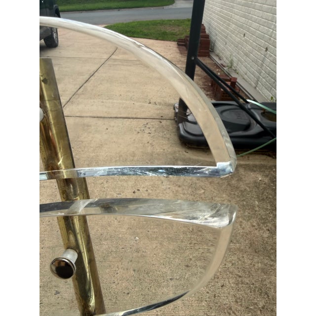 1970s Set of Four Hill Manufacturing Lucite and Brass Barstools For Sale - Image 13 of 16