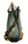 Large size vintage Italian handmade vase created in twisted form Murano glass. The glass is in grey color with ambra color...