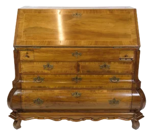 Chatol with Intersia & Four Drawers in Ligth Walnut from Lysberg & Hansen, 1890s