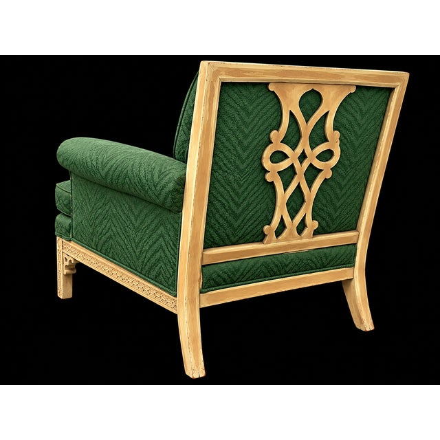 Wood Vintage Erwin-Lambeth Asian Chinoiserie Fretwork Lounge Chairs C. 1960’s - A Pair For Sale - Image 7 of 14