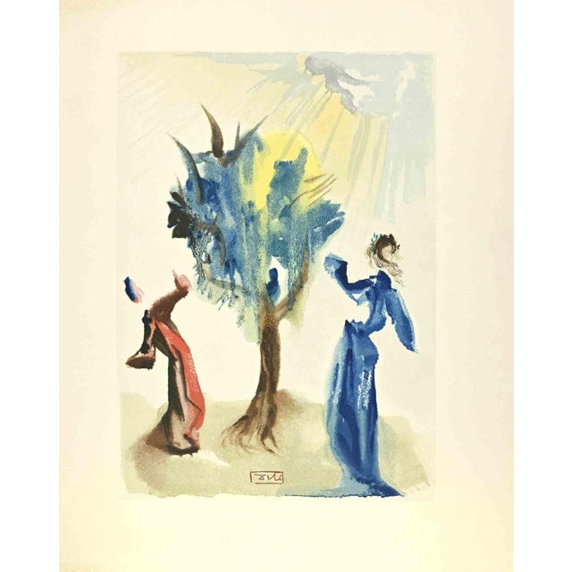 Modern Salvador Dali, The Tree of Punishment, Woodcut, 1963 For Sale - Image 3 of 3