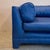 Blue 1980s Art Deco Chinoiserie Style Royal Blue Allover Upholstered 3-Seater Sofa For Sale - Image 8 of 16