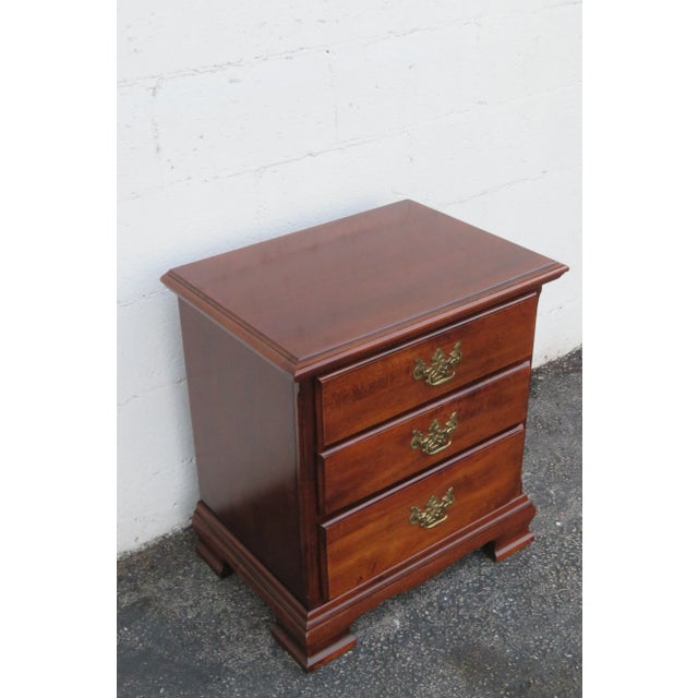 Wood Lexington Nightstand Side End Bedside Table For Sale - Image 7 of 9