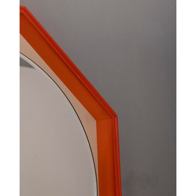 Vintage Backlit Wall Mirror, Italy, 1970s For Sale - Image 6 of 13