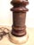 Vintage Turned Wood Column Lamp With Rush Accent 70s For Sale In Raleigh - Image 6 of 9