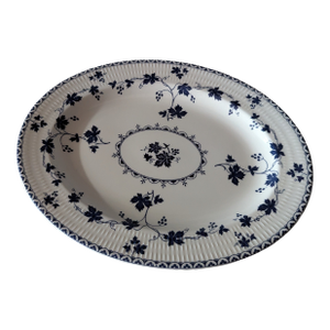 Vintage Blue and White Porcelain Serving Platter - Royal Doulton "Yorktown"