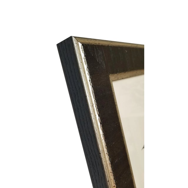 Black Munting Botanicals Set #2 Framed in Italian Wood Veneer Moulding For Sale - Image 8 of 11