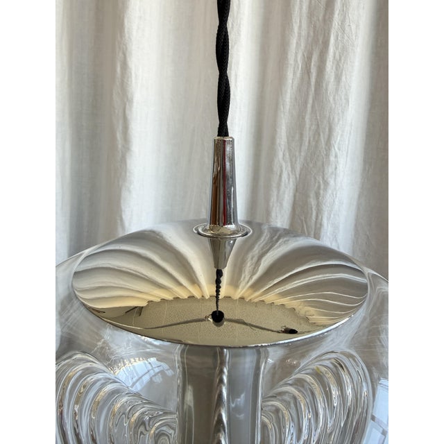 Space Age Glass Futura Biomorphic Pendant Light by Koch & Lowy for Peill & Putzler, Germany, 1970s For Sale - Image 4 of 15