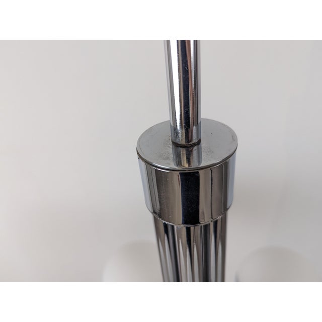 Silver Chrome Chandelier with Crystal Spheres from Stilnovo, Italy, 1960s For Sale - Image 8 of 11