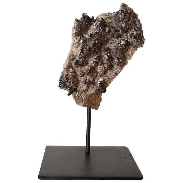 Late 20th Century Late 20th Century Small Crystal Rock Specimen With Custom Iron Stand For Sale - Image 5 of 5