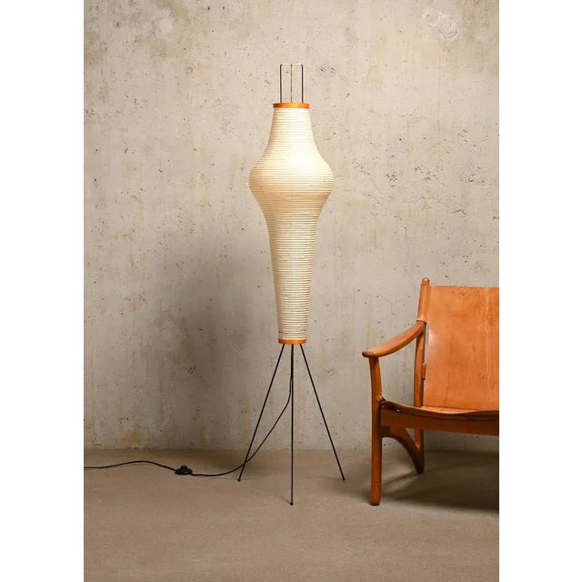 Mid-Century Modern Model 14A Light Sculpture in Washi Paper and Bamboo by Ozeki for Vitra, 2010s For Sale - Image 3 of 12