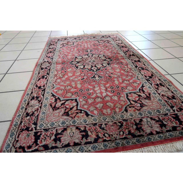 Traditional 1960s Hand Made Vintage Persian Tabriz Kashmir Rug 2.5' X 4.2' For Sale - Image 3 of 12