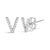 Expertly crafted to symbolize individuality and grace, this exquisite "V" initial stud earring is fashioned from radiant...