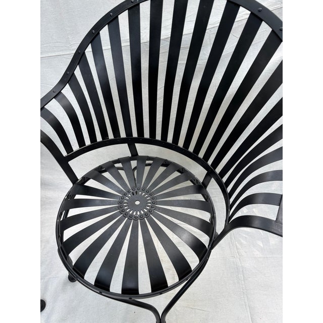 vintage version of the antique classic... iron frame spring steel seat... sandblasted professionally and restored to...