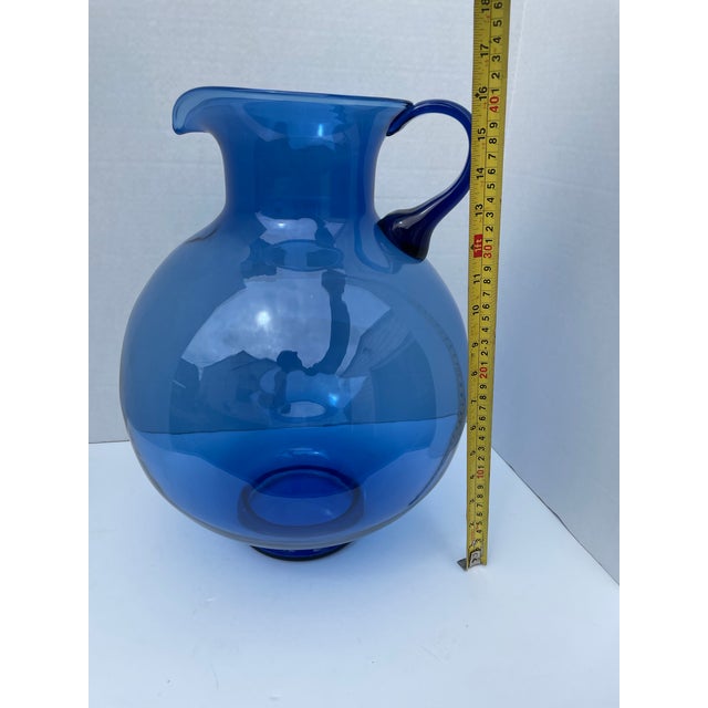 Large Hand Blown Blue Glassware for Tiara Exclusives Circa 1970s For Sale In Seattle - Image 6 of 7