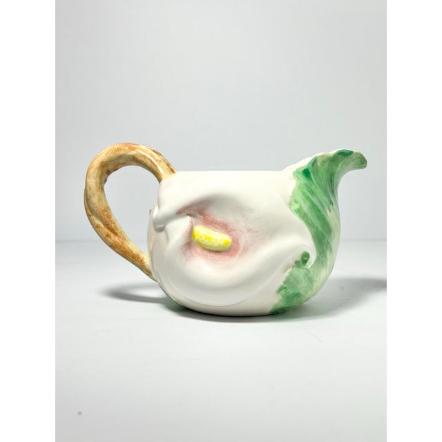 1980s Fitz & Floyd “Calla Lilly of the Valley” Ceramic Tea Service Set - 4-Piece For Sale In Dallas - Image 6 of 12