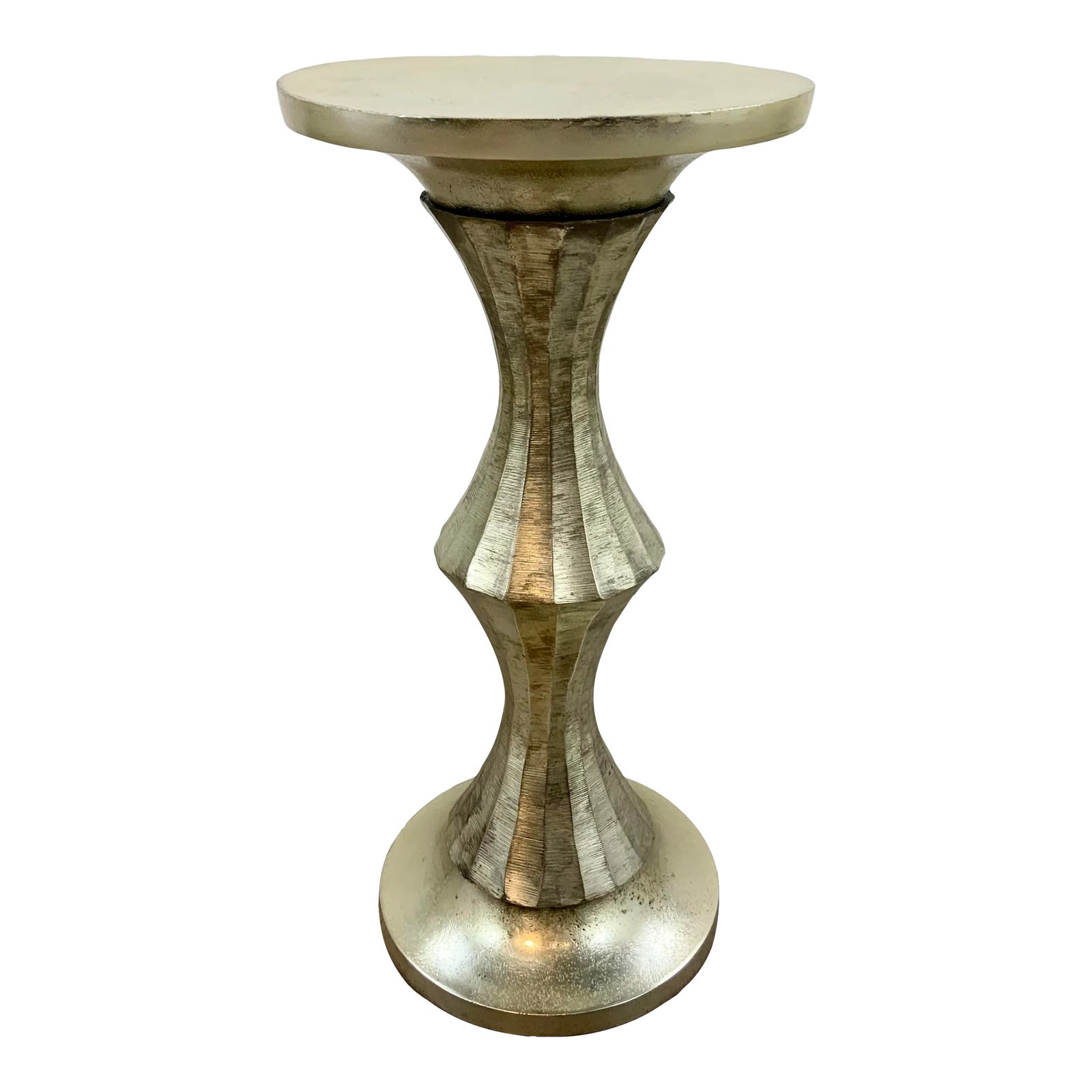 Currey & Co. Modern Champagne Finished Fluted Drinks Table Chairish