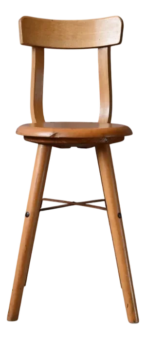Vintage Architect's Stool in Light Wood