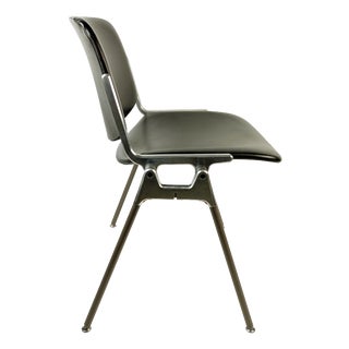 Black Skai and Aluminum DSC 106 Chair by Anonima Castelli from Castelli / Anonima Castelli. 1970s For Sale